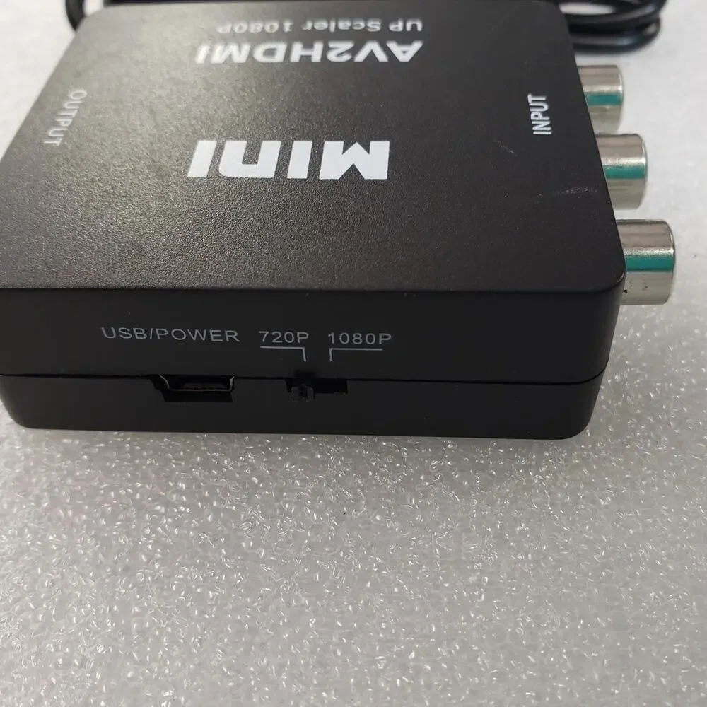 Mini AV2HDMI RCA to HDMI Video Converter Adapter 1080P / 720P (Black)